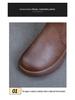 2024 Women's British Style Flat-Sole Velvet Mid-Length Martin Boots for Autumn and Winter
