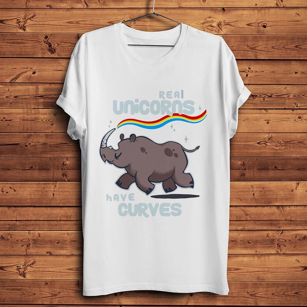 

Cute Real Unicorn Rainbow Rhinoceros Amusing Tshirt UnisexUnisex Short Sleeve White TeeFunny Casual Tshirt Breathable Print S