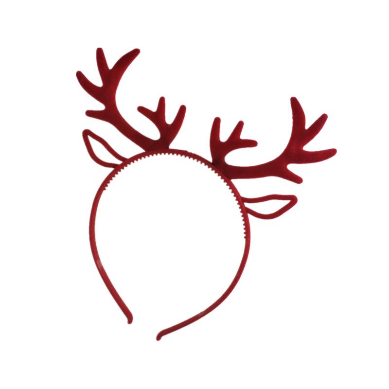 

Red Reindeer Antler Headband for Kids & Adults - Christmas Holiday Masquerade Costume Accessory