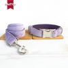 MUTTCO Double-Layer Fleece Dog Collar & Leash Set - Pull-Resistant Zinc Alloy (UDC-082)