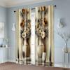 Set Of 2 Curtains Print Vase Floral Versatile Fabric Without Rod Outdoor Decorations Ldeal Living Room Bedroom Curtain Polyester Perfect For
