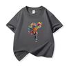 Kids Cotton T Shirt Multicolor Flower Girl Print Crew Neck Short Sleeve Tee Casual Breathable Boys Girls Summer Tops