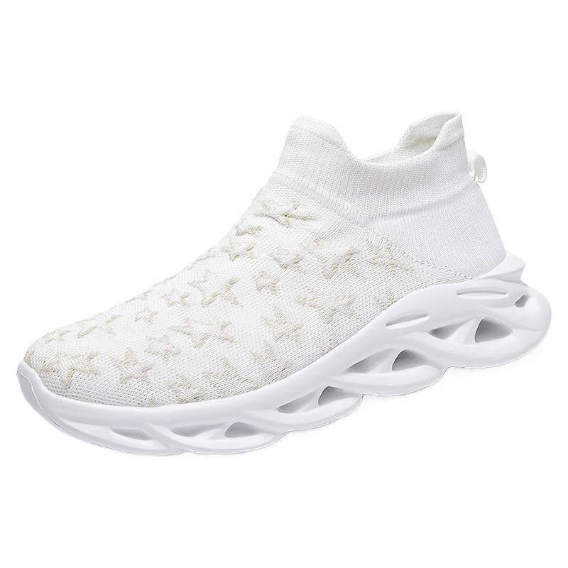 Large Size Men'S And Women'S Outdoor Lazy One-Pedal Socks Shoes Fly-Woven Casual Shoes Trendy Sports Shoes