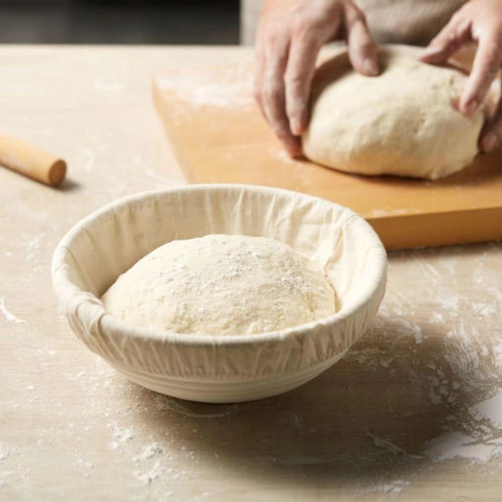 Round Woven Fermentation Basket with Liner Dough Fermentation Basket Bread Proofing Basket  Shaping