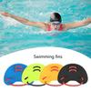 Set of 2 Hydrodynamic Swim Training Gear Flexible Silicone Hand Fins Suitable for Competitive Swimmers and Beginner
