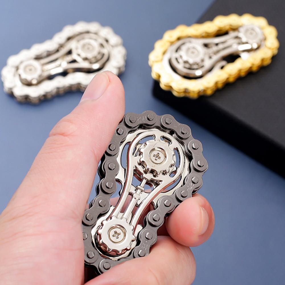 1/2PCS Portable Metal Gear Fidget Spinner Alloy Finger Gyro Stainless Steel Bearing Stress Relief Anti-Anxiety Focus Toy