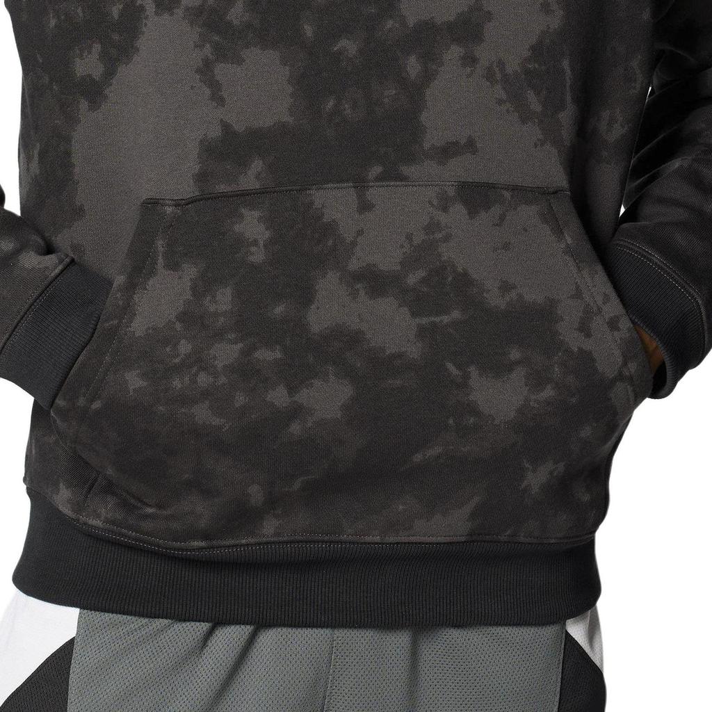 Under Armour Tie-Dye Casual Hoodie Loose-Fit Men Tops Black Grey 1380326-010