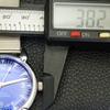 REFURBISHED VINTAGE HAND-WINDING SWISS MENS BLUE COLOR DIAL WATCH a700802-5 R205a-a700802