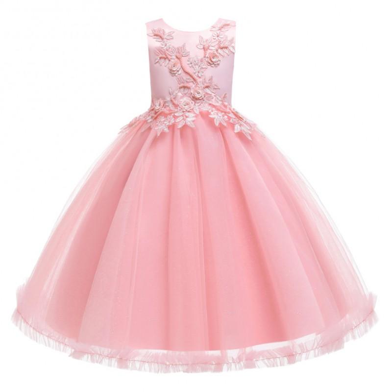 Girls Princess Tulle Tutu Dress Kids Formal Party Gown 3-8 Old