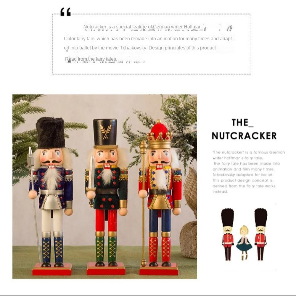 Bemalter Weihnachts-Nussknacker Vintage Handarbeit Figur Marionette Soldat Puppe Dekoration Haus