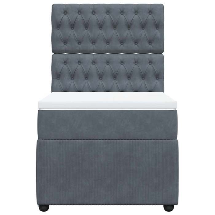 Maison Exclusive - Bettlattenrost mit Matratze Dunkelgrau 100x200 cm