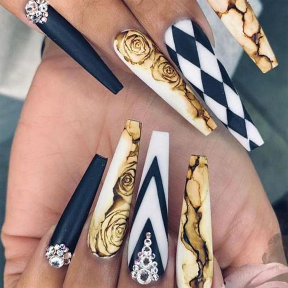 

Советы по маникюру Съемные DIY Полное покрытие Носимые накладные ногти Балерина