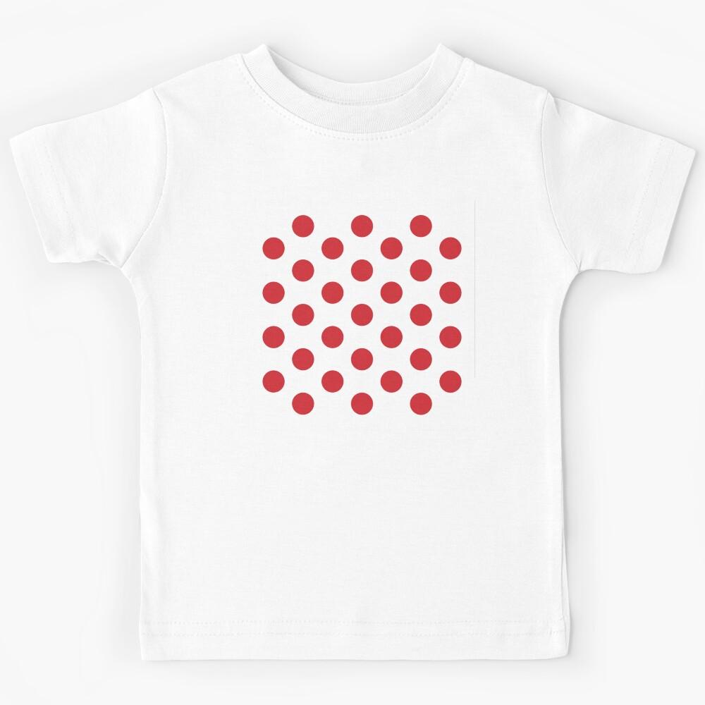 Medium RED & WHITE POLKA DOTS Kids T-Shirt 160
