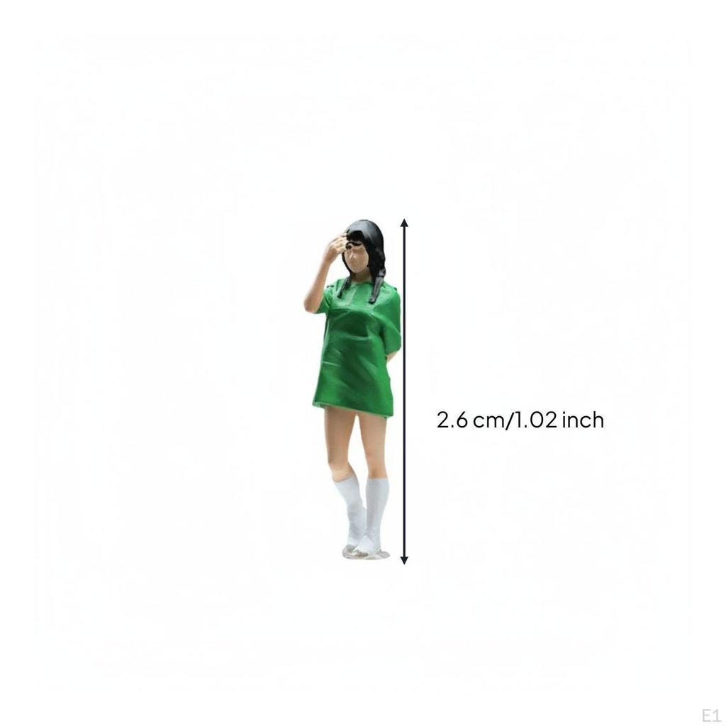 1:64 Scale Girl Figure Highly Detailed 1/64 Female Hand-Painted