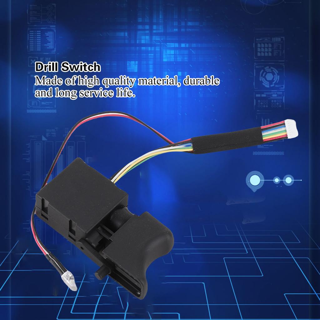Black Adjustable Speed CW CCW Electric Drill Trigger Switch