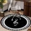 Music Harmony Symbol round carpet Chair cushion Round Entryway Rug, Soft Round Rugs for Living Room, Bedroom, Circle Carpet decor gifts
