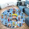 Naruto Characters Round Area Rug Carpet Rug For Living Room Bedroom Sofa Playroom Decor Nonslip Floor Mat