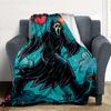 1pc Scream Outdoor Blanket Lightweight Flannel, Soft & Warm, All Season Use for Sofa, Outdoor, Camping, Living Room, Office, Chair