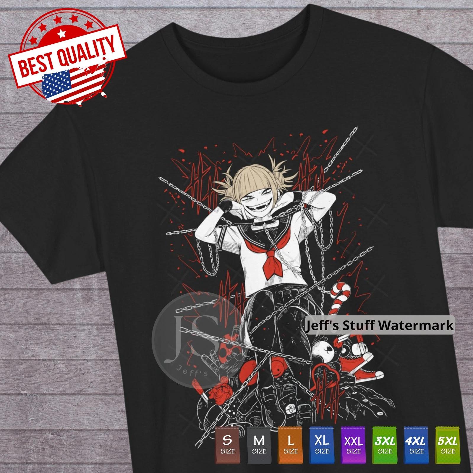 Himiko Toga Waifu T Shirt My Hero Academia Anime Tee Manga Cosplay Ecchi Japan M