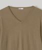 ANOTHER OFFICE WOMEN W. V-Neck Solid Knit (Light Brown)