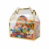 Ensemble de 12 pièces Boîte à bonbons transparente réutilisable Bordure dorée Design portable Boîte cadeau Sac en PVC Emballage de remerciement