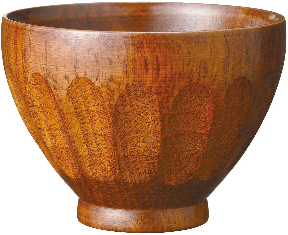 Ase Shinzo Shoten Soup Shibori Wood R0419 Brown Bowl, Grain, коричневый