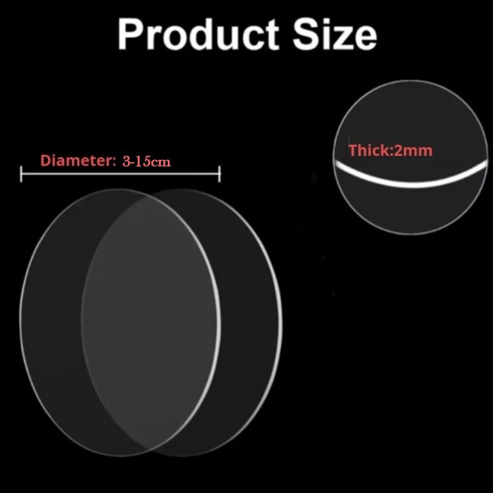 10Pcs 2MM Blanks Acrylic Circle Dis Transparent Transparent Disc  Cake Baking Decor