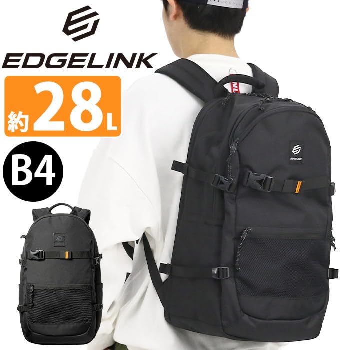 Rucksack Can store Compatible with A4 2 air Skateboard Chest belt Mesh Back air mesh H49 x W32 x D18cm [Edge Link] [TEMPCATION] 15.6inch PC, size,