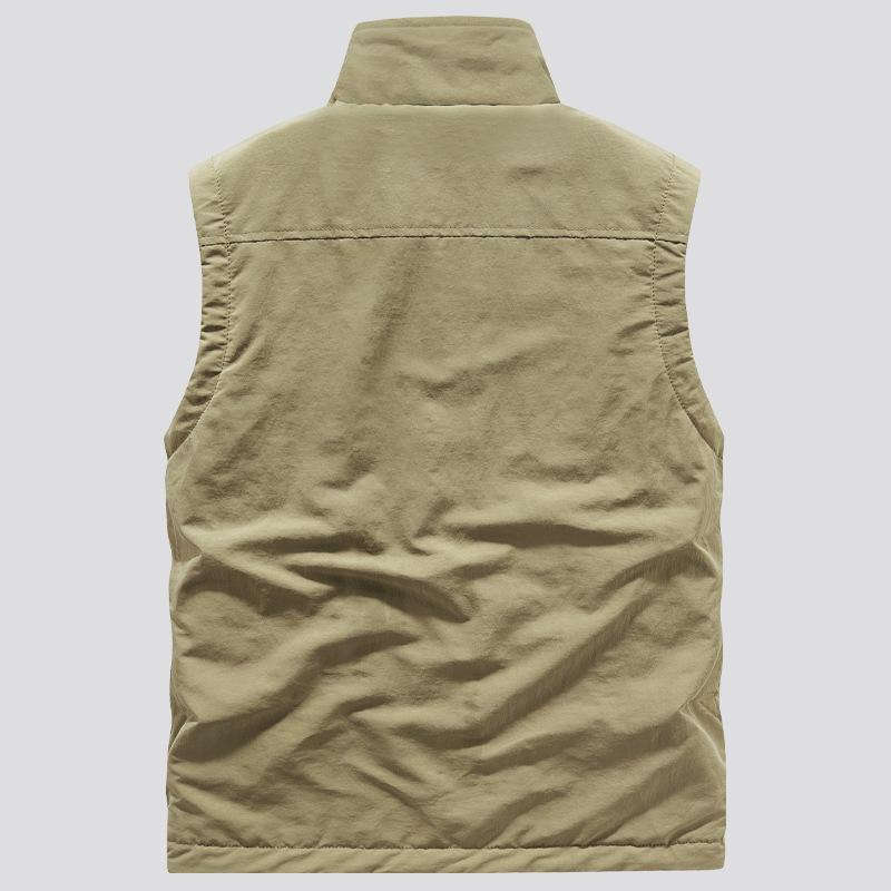 Winter Mens Vest Sleeveless Coat Jacket Men Thick Warm Fleece Waistcoat Workwear Tops Cargo Vest Windbreaker Fashion