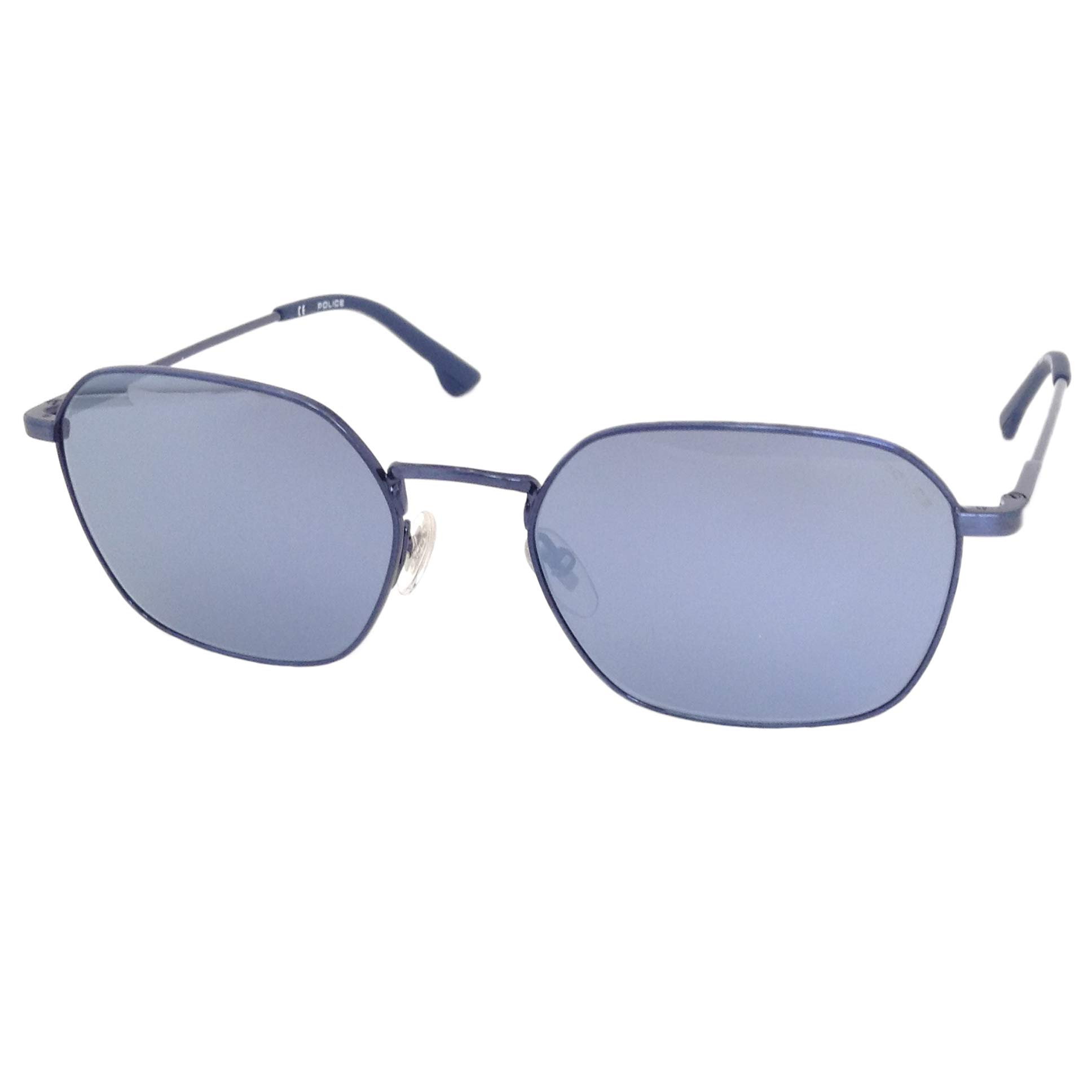 

POLICE sunglasses TUXEDO SPL970I 55mm Silver [2020 model] col.8B6B [Antique Blue/Blue Mirror]