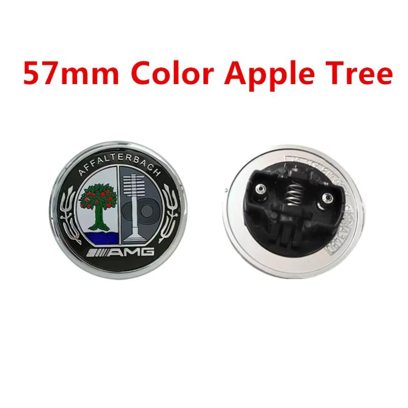 1 Stück/Los 57mm ABS PVC Auto Frontklappen Emblem Abzeichen Motorhaube Auto Zubehör Für Benz W204 W205 W212 W213 W221 W177 W246 GLA GLC CLA