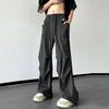 Herren Braun Sommer Quick Dry Fallschirm Jogger Y2K Cargo Hosen Breites Bein Baggy Pantalon Hose Koreanischen Stil 2023 Jogginghose