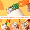 3'ü 1 arada Bardak Kapağı Boşluk Temizleme Fırçası Katlanabilir Tasarım Mini Boyut Taşınabilir Çok Amaçlı Temizleme Fırçası Bardak Kapağı