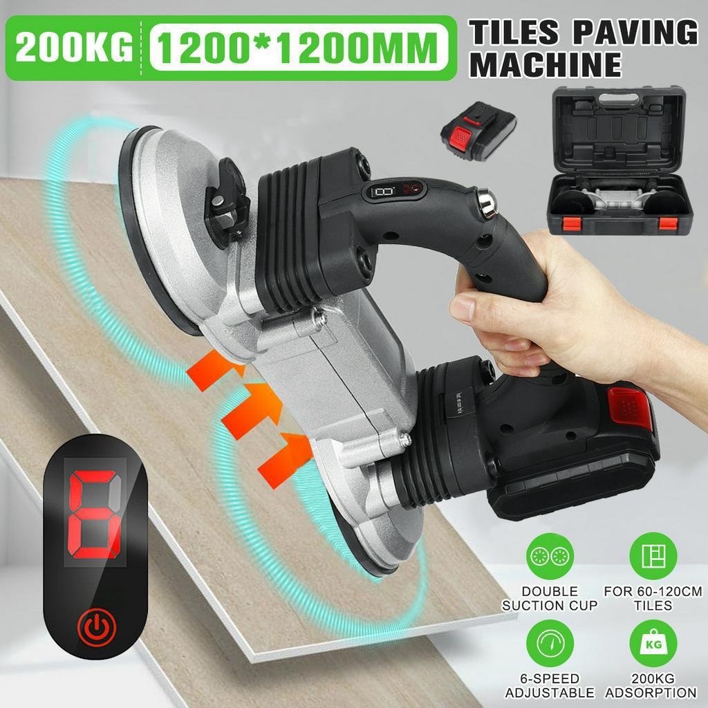 200KG 30000r/min Tile Machine 1500W Tiles Vibrator Suction Cup Automatic Floor Vibrator Leveling Tool for 60-120CM Ceramic Floor