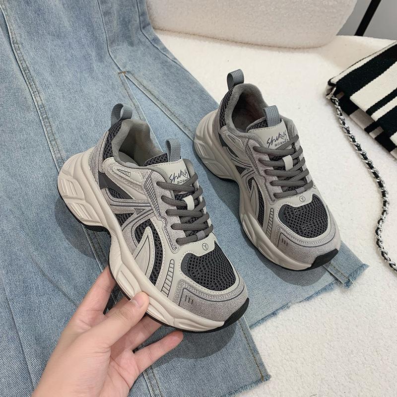 

Gu Yunshu 2024 осень-зима новые туфли для пап на платформе женские туфли небольшого роста из бархата для спорта и отдыха 35