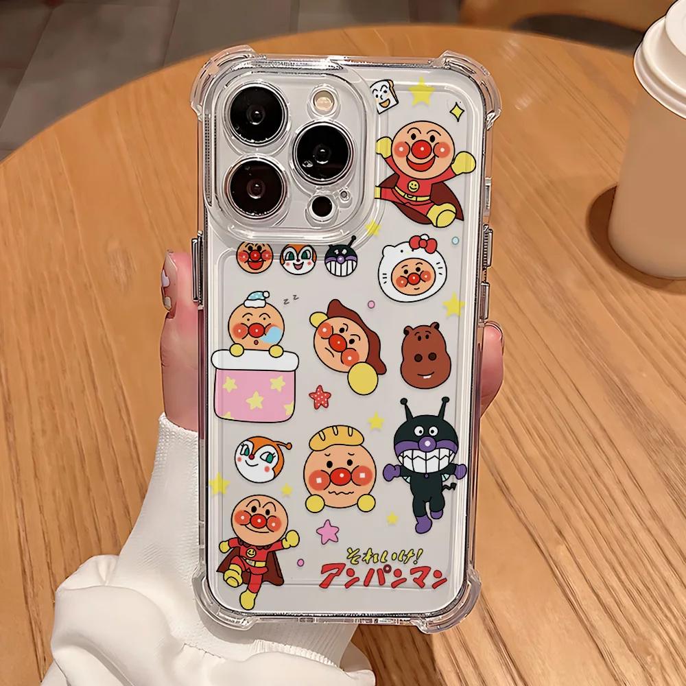 

Anime Anpanmans Phone Case for Samsung S25 S24 S23 S22 S21 S20 Note20 FE Ultra Plus 5G Transparent Funda Coque S25 Plus 5G
