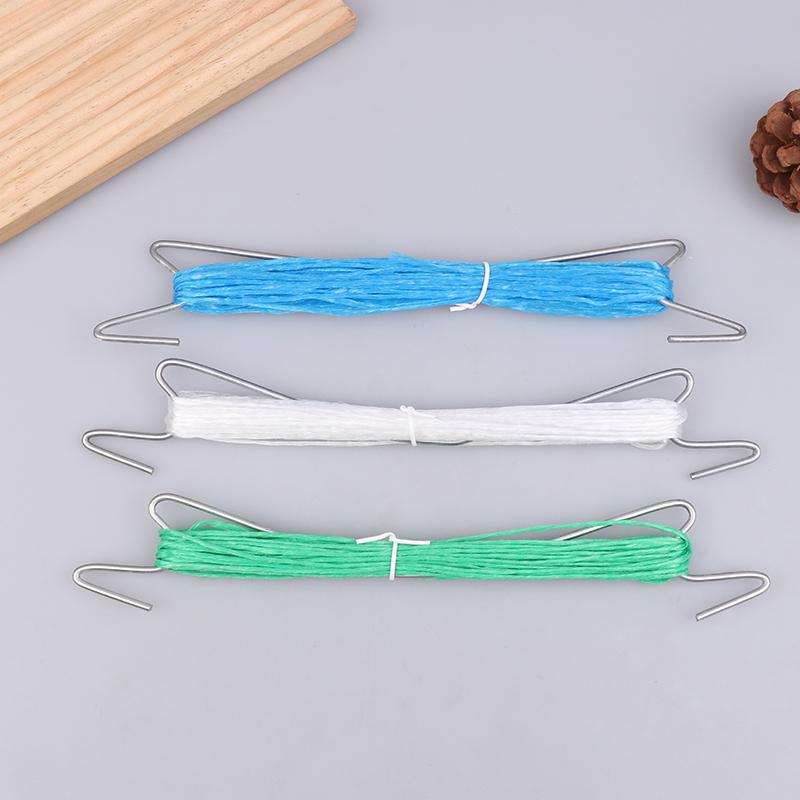 10Pcs Plant J-Hooks + 10M Rope + 20Pcs Clips Set | Tomato Grape Pepper Growing Support Clips | Garden Vine Plant Hanging