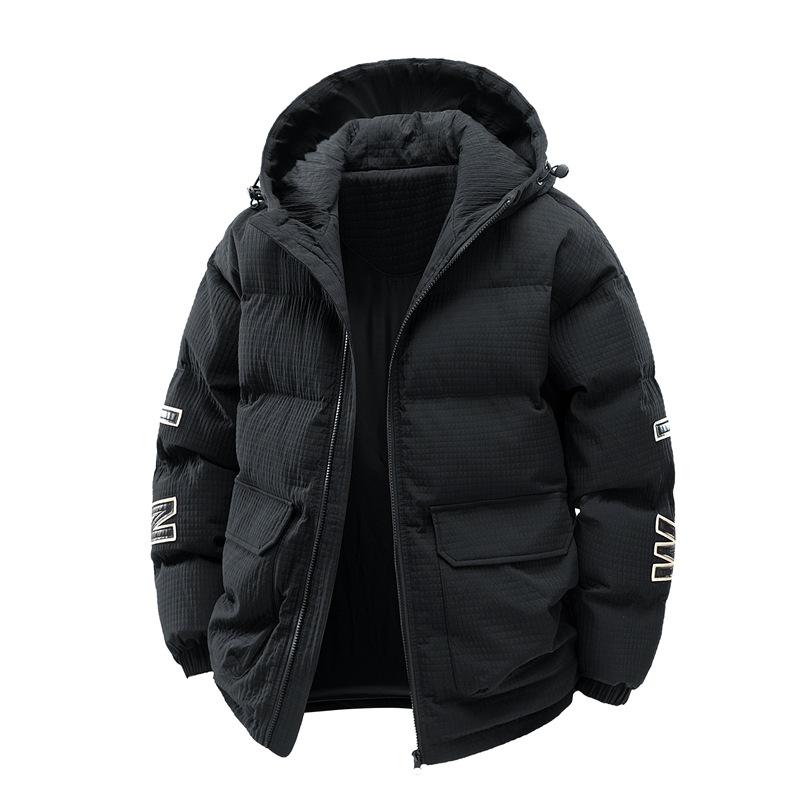 Hooded Cotton Coat Men's Winter Fashion New Loose Anti-thickening Cotton Clothing Plaid Leisure Cotton Jacket Jacket Men