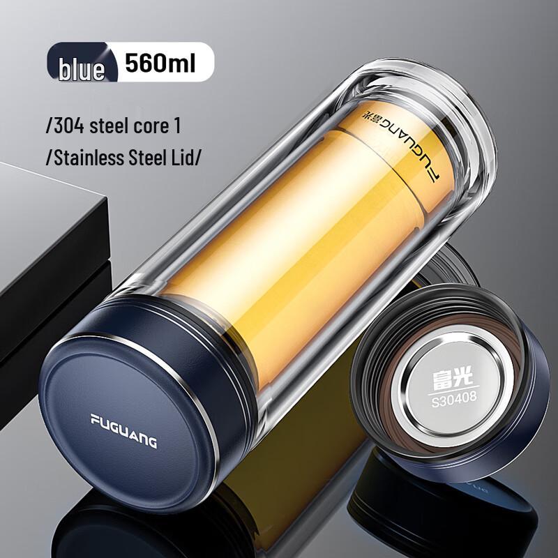 FUGUANG Double-Wall Glass Tea Cup