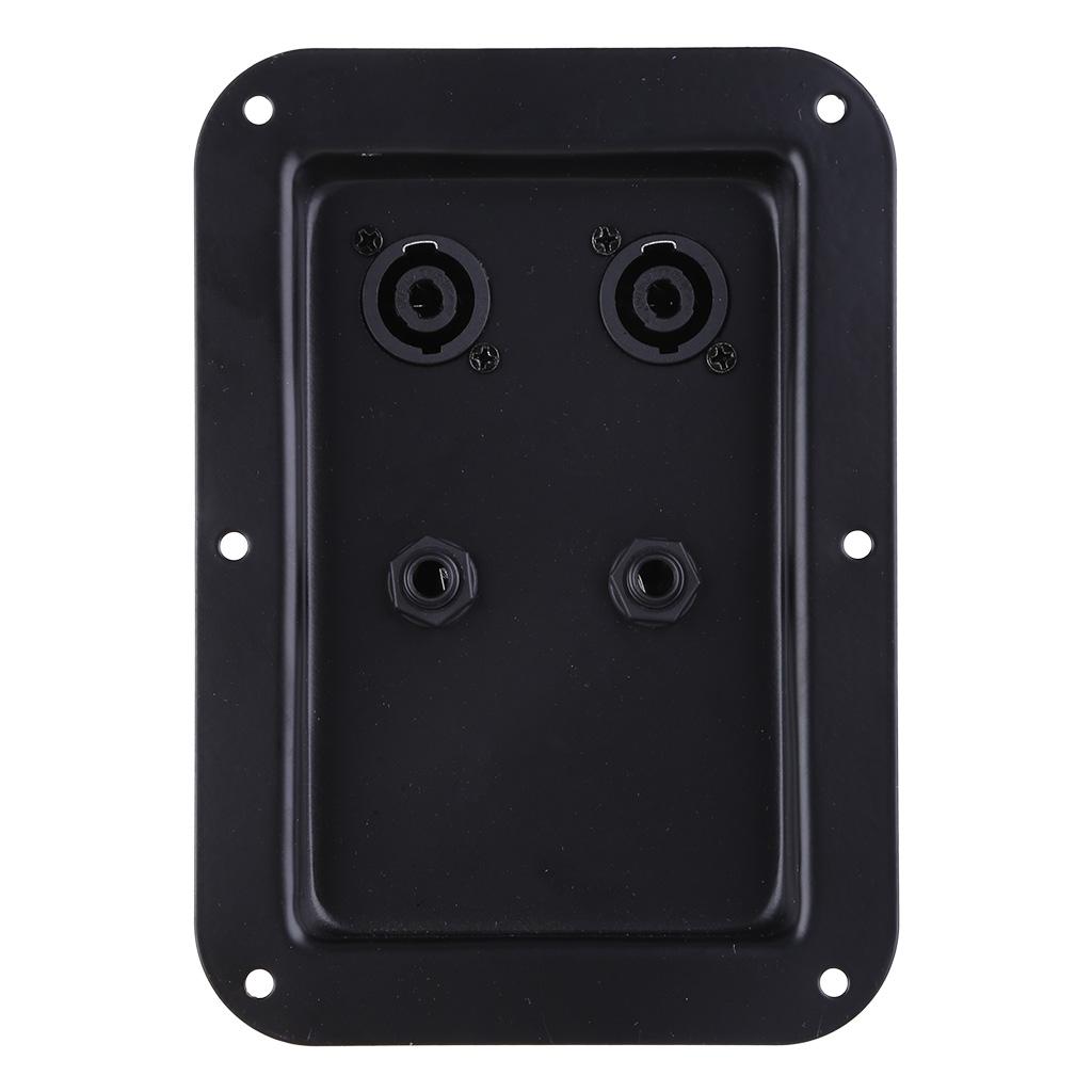 Terminal Binding Post Dual Speakon Input PA DJ Speaker Cabinet 4-Core Socket Jack Plate Terminal Binding Post Accessory