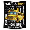 Cartoon School Bus Theme Plush Blanket Digital Printing Multifunctional Blanket Sofa Bed Office Travel Blanket Blanket