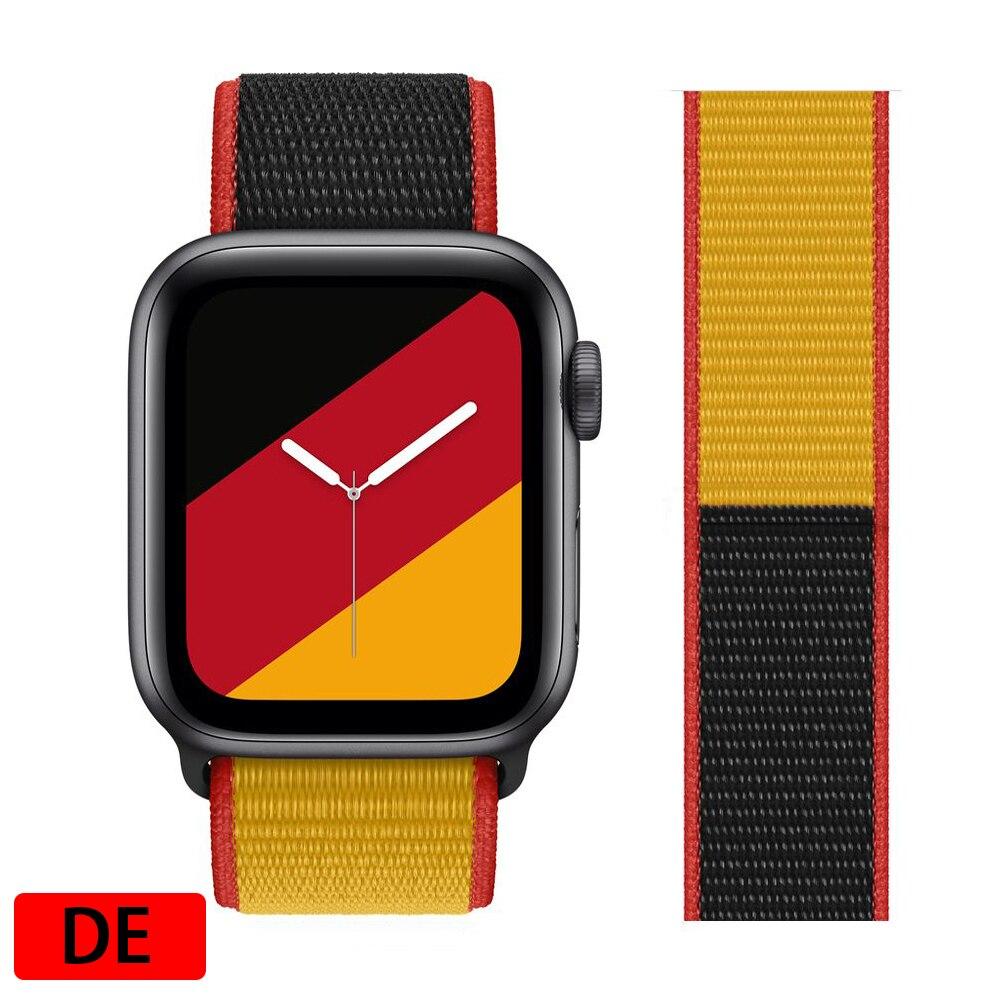 Nylon Strap for Apple Watch Band 44mm 40mm 42mm 38mm Wristband Belt International Collection Sport Loop Bracelet iWatch 5 4 3 Se 6