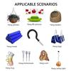 70pcs PVC Dipped Coating Open Type Screw Eye Ring Hook Anti-Rust Combination Kit  Home Storage
