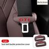 2/5pcs Leather Seat Belt Buckle Protective Cover Wear Resistant For Volkswagen VW Golf 4 5 6 7 GTI Tiguan Passat B5 B6 B7 CC