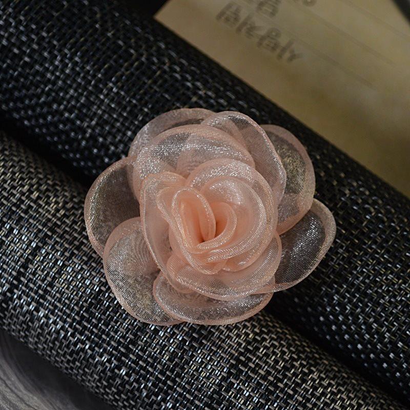 Korean Style 15-Piece Gauze Snow Fabric Flowers for DIY Clothing, Hair Clips, Jewelry Accessories