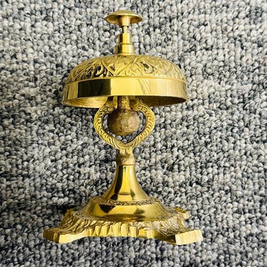 Brass Desk Bell, Antique Hotel Reception Service Counter Bell,  Home Decor Birthday Gift