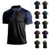 Men's Fashion Casual Color Block Raglan Sleeve Shirt for Summer