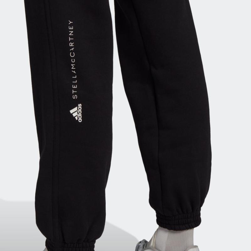 Adidas Logo Cuffed Loose Sweatpants Women Bottoms Black HD9055