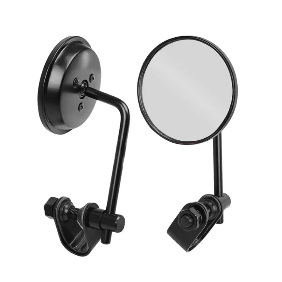 

[Дипа Рибусу] 3-дюймовый хомут на руль, Зеркало с хомутом, Круглое зеркало, Мотоциклетное зеркало, Комплект левое и правое, Для левой и правой стороны Harley SR400, C