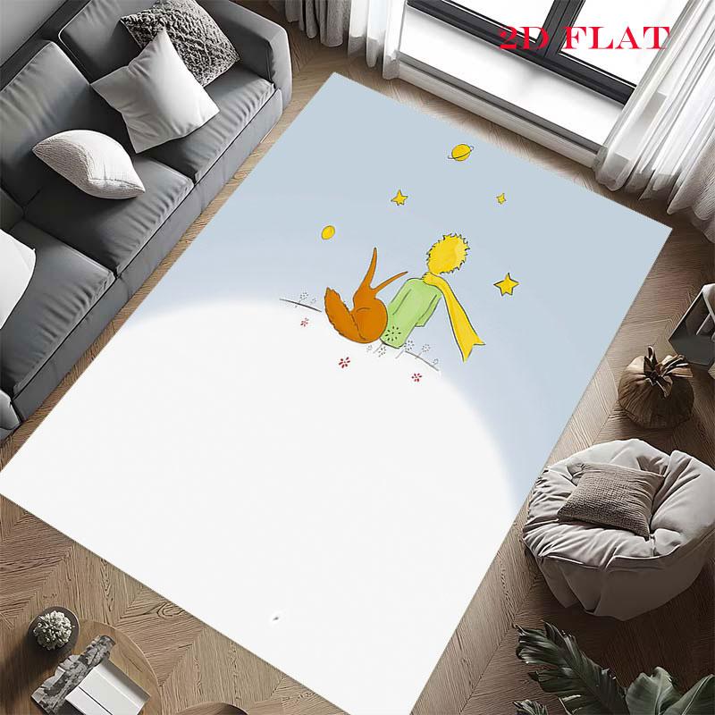 Little Prince Bloom Carpet Rug for Living Room Bedroom Home Sofa Decoration,Kids play Nonslip Floor Mat